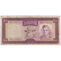 اسکناس 100 ریال (آموزگار - جهانشاهی) - تک - VF20 - محمد رضا شاه