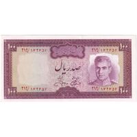 اسکناس 100 ریال (آموزگار - جهانشاهی) - تک - UNC62 - محمد رضا شاه