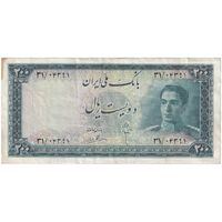 اسکناس 200 ریال سری سوم - تک - EF40 - محمد رضا شاه