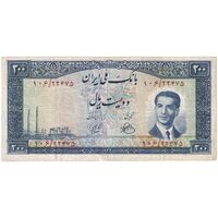 اسکناس 200 ریال 1330 - تک - VF25 - محمد رضا شاه