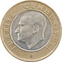 سکه 1 لیر 2010 جمهوری - EF45 - ترکیه