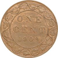 سکه 1 سنت 1909 ادوارد هفتم - EF40 - کانادا