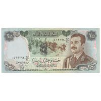 اسکناس 25 دینار 1986 جمهوری - تک - AU58 - عراق