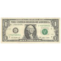 اسکناس 1 دلار 2009 جمهوری فدرال - G (شیکاگو) - تک - AU50 - آمریکا