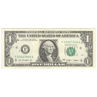 اسکناس 1 دلار 2009 جمهوری فدرال - F (آتلانتا) - تک - AU55 - آمریکا