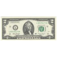 اسکناس 2 دلار 2017 جمهوری فدرال - L (سان فرانسیسکو) - تک - UNC64 - آمریکا