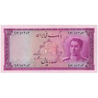 اسکناس 100 ریال سری سوم - تک - UNC62 - محمد رضا شاه