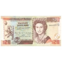 اسکناس 20 دلار 2010 الیزابت دوم - تک - AU55 - بلیز