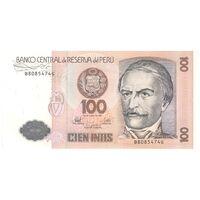 اسکناس 100 اینتیس 1987 جمهوری - تک - UNC64 - پرو