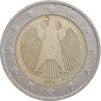 سکه 2 یورو 2010G جمهوری فدرال - EF45 - آلمان