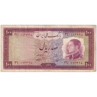 اسکناس 100 ریال 1333 - تک - VF25 - محمد رضا شاه