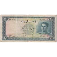 اسکناس 200 ریال سری سوم - تک - VF25 - محمد رضا شاه