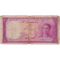 اسکناس 100 ریال سری سوم - تک - F12 - محمد رضا شاه
