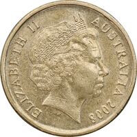 سکه 2 دلار 2008 الیزابت دوم - MS61 - استرالیا