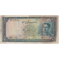 اسکناس 200 ریال سری سوم - تک - VF20 - محمد رضا شاه