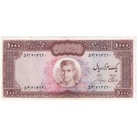 اسکناس 1000 ریال (آموزگار - جهانشاهی) - تک - VF35 - محمد رضا شاه