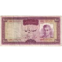 اسکناس 100 ریال (آموزگار - فرمان فرماییان) نوشته قرمز - تک - VF30 - محمد رضا شاه