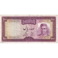 اسکناس 100 ریال (آموزگار - فرمان فرماییان) نوشته سیاه - تک - VF30 - محمد رضا شاه