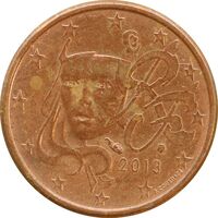 سکه 1 یورو سنت 2013 جمهوری پنجم - EF45 - فرانسه