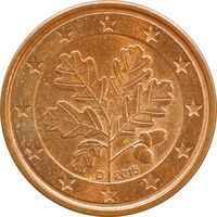 سکه 1 یورو سنت 2015D جمهوری فدرال - MS63 - آلمان