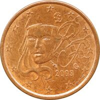 سکه 1 یورو سنت 2003 جمهوری پنجم - MS61 - فرانسه