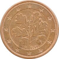 سکه 5 یورو سنت 2004D جمهوری فدرال - AU55 - آلمان