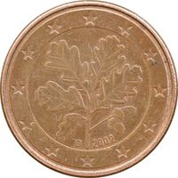 سکه 5 یورو سنت 2002G جمهوری فدرال - AU55 - آلمان