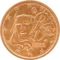سکه 2 یورو سنت 1999 جمهوری پنجم - AU58 - فرانسه