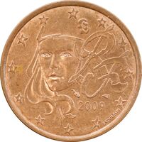 سکه 5 یورو سنت 2009 جمهوری پنجم - MS61 - فرانسه