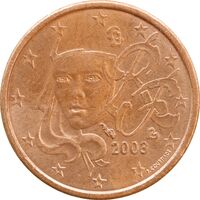 سکه 1 یورو سنت 2003 جمهوری پنجم - MS61 - فرانسه