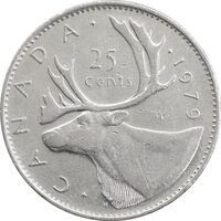 سکه 25 سنت 1979 الیزابت دوم - EF45 - کانادا