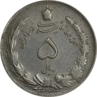 سکه 5 ریال 1323 - EF40 - محمد رضا شاه