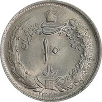 سکه 10 ریال 1323 - MS63 - محمد رضا شاه