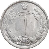 سکه 1 ریال 1313 - 3 تاریخ کوچک - MS63 - رضا شاه