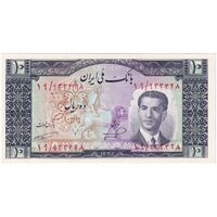 اسکناس 10 ریال 1332 - تک - UNC62 - محمد رضا شاه