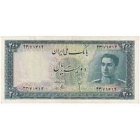 اسکناس 200 ریال سری سوم - تک - AU53 - محمد رضا شاه