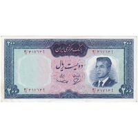 اسکناس 200 ریال (بهنیا - سمیعی) - تک - UNC61 - محمد رضا شاه