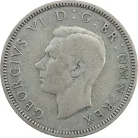 سکه 1 شیلینگ 1937 جرج ششم - تیپ 2 - EF40 - انگلستان