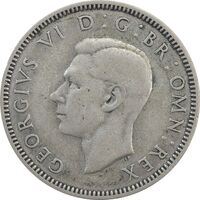 سکه 1 شیلینگ 1938 جرج ششم - تیپ 1 - EF40 - انگلستان