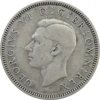 سکه 1 شیلینگ 1938 جرج ششم - تیپ 1 - EF40 - انگلستان