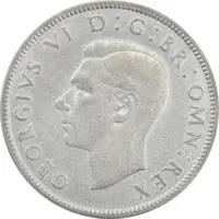 سکه 2 شیلینگ 1942 جرج ششم - EF40 - انگلستان