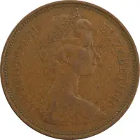 سکه 2 پنس 1971 الیزابت دوم - EF40 - انگلستان