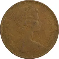 سکه 2 پنس 1971 الیزابت دوم - VF35 - انگلستان