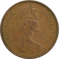 سکه 2 پنس 1976 الیزابت دوم - VF35 - انگلستان