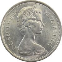 سکه 5 پنس 1969 الیزابت دوم - MS62 - انگلستان
