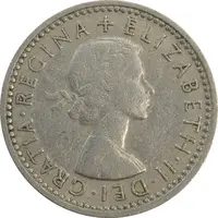 سکه 6 پنس 1958 الیزابت دوم - EF45 - انگلستان