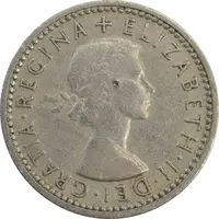 سکه 6 پنس 1959 الیزابت دوم - EF45 - انگلستان