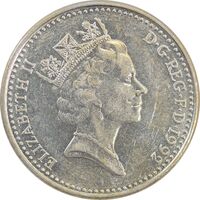 سکه 10 پنس 1992 الیزابت دوم - AU55 - انگلستان