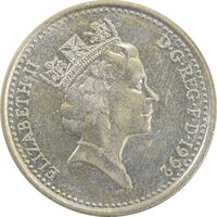 سکه 10 پنس 1992 الیزابت دوم - AU53 - انگلستان