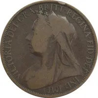 سکه 1 پنی 1896 ویکتوریا - F12 - انگلستان